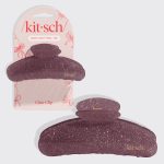 kitsch Pink Glitter Claw Clip