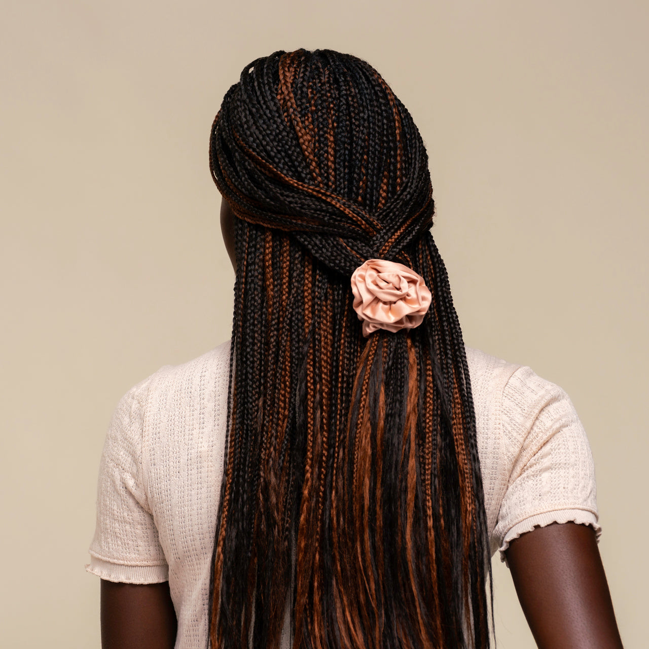 508566-RosetteRuchedSatinScrunchies-3pc-TrendHairAccessories-Terracotta-Model-2-1280x1280px