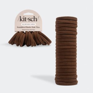 kitsch Chocolate Seamless Hair Elastics 20pc Set