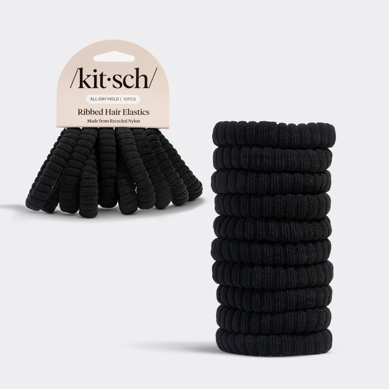 508757-RecycledFabricRibbedHairElastics-10pc-TrendHairAccessories-Black-Hero-1280x1280px
