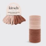 kitsch Blush Elastic Hair Ties 20pc Set
