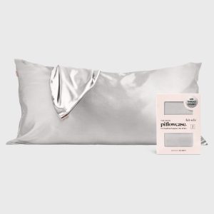 kitsch Satin Pillowcase King - Silver