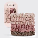 kitsch Terracotta Ultra Petite Satin Scrunchies 6pc Set