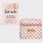kitsch Terracotta Checker XL Hair Towel Wrap