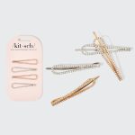 kitsch Metal Rhinestone Drop Bobby Pins 4pc Set - Gold and Silver