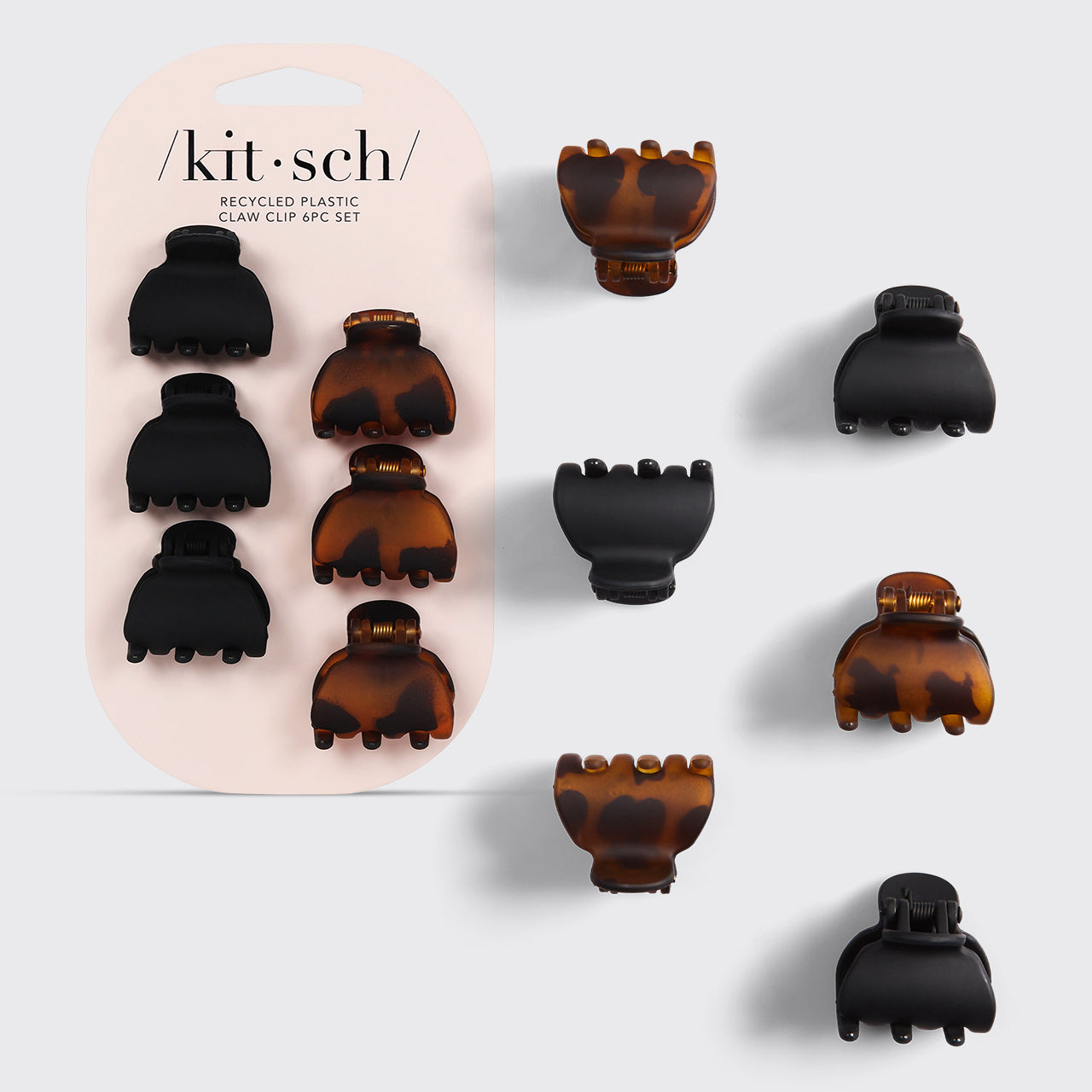 6530-RecycledPlastic-XSmallClawClips-6pc-Hair-Black_Tort-hero-1280x1280px