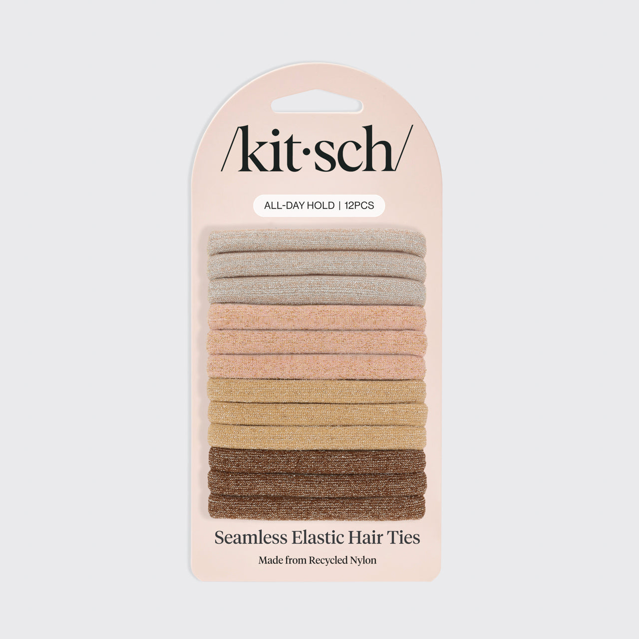 9661-RecycledNylonGlitterHairElastics-12pc-Hair-Neutral-pkg-1280x1280px