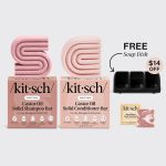 kitsch Nourishing Castor Oil Self Draining Terracotta Soap Dish Bundle